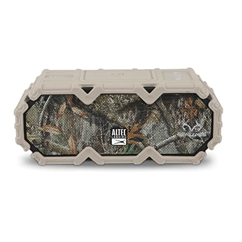 Altec Lansing x Realtree® IMW580 Portable Rugged Bluetooth Speaker Qi Wireless Charging, 20 Hours of Battery, Heavy Duty, Waterproof, LED Lights, 100FT Wireless Range and Voice Assistant