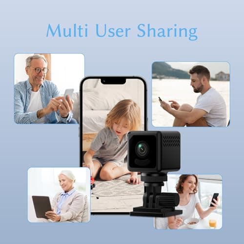 4K Mini Wireless Camera Home Security Cam Indoor HD Camera Small Smart WiFi House Portable Cameras Tiny House Nanny Cam Battery Life Powered Body Cameras 150 Wide Angle Night Vision Motion Detection 9