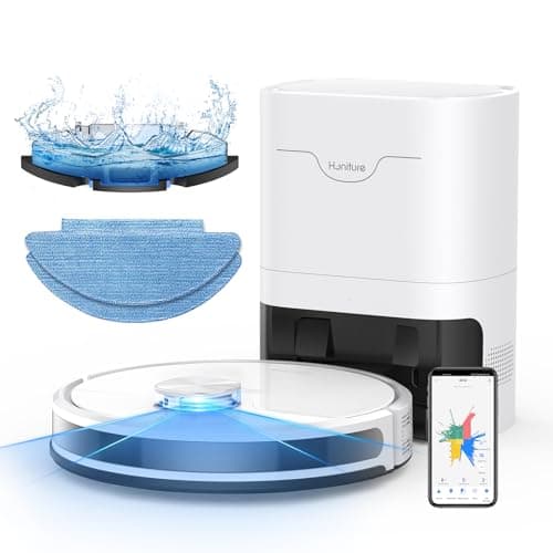 HONITURE Robot Vacuum Cleaner with Wiping Function, Q6 SE Robot Vacuum Cleaner with 5000 Pa Vacuum Cleaner Robot, Ideal for Pet Hair, Carpets and Hard Floors with App Control