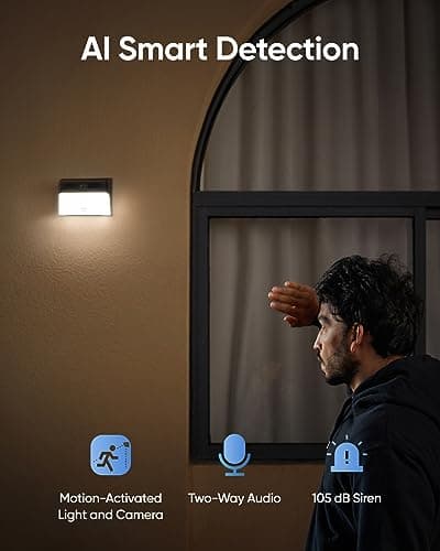 eufy Security Solar Wall Light Cam S120, Solar Security Cameras Wireless Outdoor, Camera, Forever Power, Motion Activated Light, AI Detection, IP65 Waterproof, Spotlight, No Monthly Fee 5