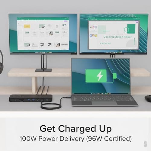 Plugable Thunderbolt 4 Dock with 100W Charging, Thunderbolt Certified, Laptop Docking Station Dual Monitor Single 8K or Dual 4K HDMI for Windows and Mac, 4X USB, Gigabit Ethernet (TBT4-UD5) 6