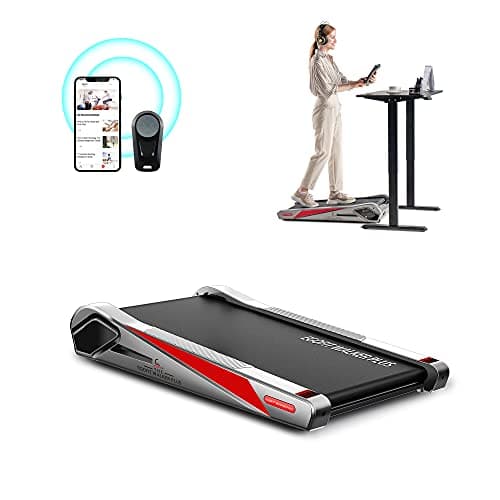 Under Desk Treadmill Motorized Folding Small Walking Treadmills for Home & Office Egofit Walker Pro M1, Installation-Free with LCD Display, Compact Fit Standing Desk Treadmills