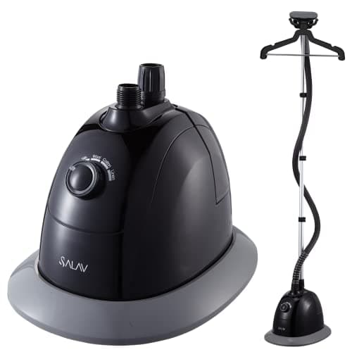 SALAV GS34-BJ 1500W Performance Garment Steamer with 360 Swivel Multi-Hook Hanger and 4 Steam Settings, Black