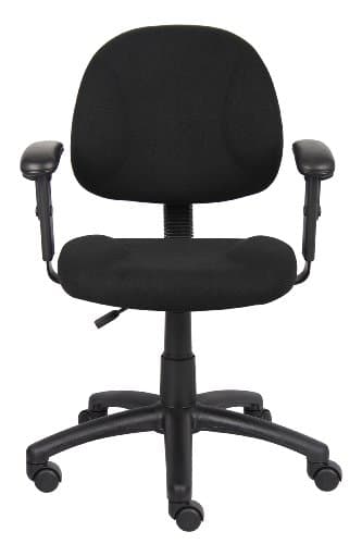 Boss Office Products B316-BK Perfect Posture Delux Fabric Task Chair with Adjustable Arms in Black, Low-Back 6