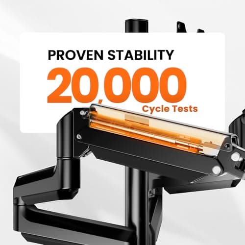 ErGear Triple Monitor Mount for 13-27 inch Screens, Premium Aluminum Triple Monitors Stand up to 17.6 lbs, Sturdy 3 Monitor Desk Mount with Swivel, Tilt, Rotation, Max VESA 100x100mm 6