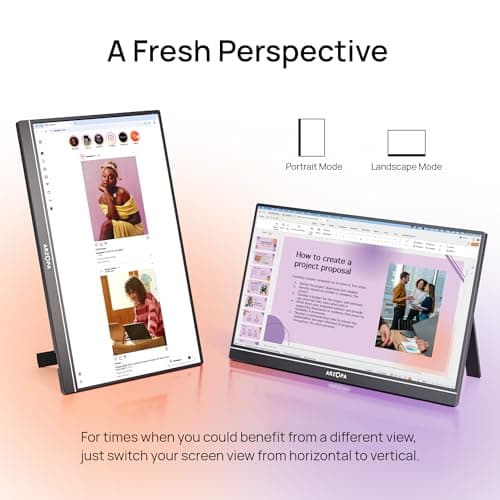 ARZOPA 16.1" Portable Monitor, 100% sRGB FHD 1080P Kickstand Portable Laptop Monitor High Color Gamut Display IPS Eye Care Screen for High-end Office & Entertainment -Z1C 5