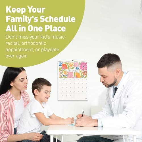 S&O Desert Garden 2026 Wall Calendar - Tear-Off Monthly Calendar through December 2026-18 Month Academic Wall Planner - Hanging Organizer to Track Anniversaries & Appointments - 13.5"x10.5”in 6