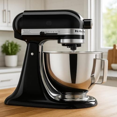 Kitchen Aid Tilt-Head Stand Mixer 4.5 Quart KSM85PBOB, Onyx Black 5