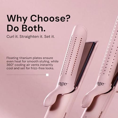 L'ANGE HAIR Le Duo Grande 360° Airflow 2 in 1 Straightener and Curler | 1 Inch Curling Wand & Titanium Flat Iron with 5.3" Plates | Hair Straightener & Curler for Long Hair (Blush) 6