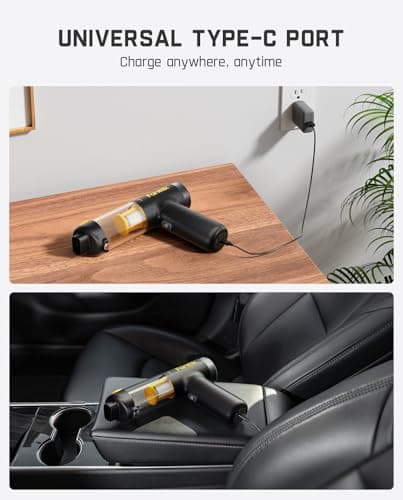 Fanttik Slim V10 Mix Cordless Car Vacuum, 4 in 1 Handheld Air Duster, Color Smart LED Display, 16kPa Suction Power, Cordless Portable Mini Keyboard Vacuum for Car, Office Desk 7