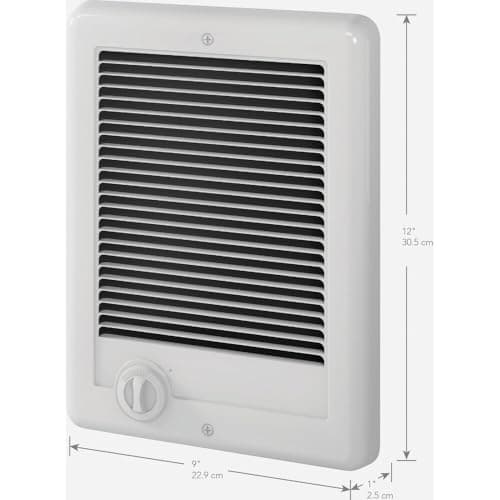 Cadet Com-Pak Electric Wall Heater Complete Unit with Thermostat (Model: CSC151TW, Part: 67509), 5120 BTU, 120 Volt, 1500 Watt, White 3