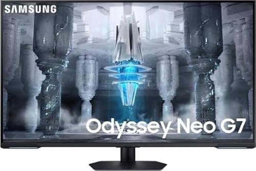 SAMSUNG - Odyssey Neo G7 43" Mini 4K UHD 1ms AMD FreeSync Premium Pro Smart Gaming Monitor with HDR600 - Black LS43CG700NNXZA