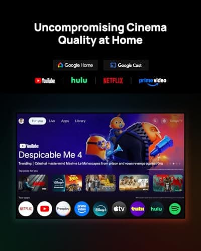 XGIMI HORIZON 20 4K RGB Triple Laser Home Projector, 3200 ISO Lumens, Google TV with Licensed Netflix, Optical Zoom & Lens Shift, IMAX Enhanced, Dolby Vision, 300" Display, 240Hz, 1ms Input Lag 6