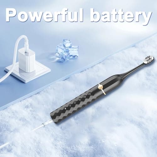 Seapeoa Electric Toothbrush Set, Equipped with 10 Brush Heads and Travel case, IPX8 Waterproof, 2-Minute Timer, 42000 high-Frequency Vibrations, 5 Modes, The First Choice for Gift Giving 9