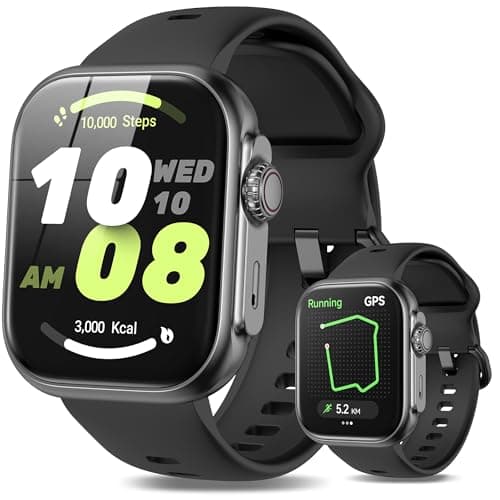 Smart Watch [GPS, Alexa Built-in], 24/7 Heart Rate Monitor with HRV, SpO2/Stress/Sleep Tracker, Calls & Messages, 3ATM Waterproof, 12-Day Battery, 100+ Sport Modes Fitness Smart Watches for Men Women