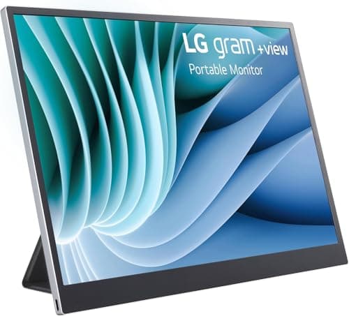 LG Gram +View 16 Portable Monitor - 16" WQXGA (2560x1600) IPS - DCI-P3 99% Color Gamut - Type-C Connectivity - Landscape & Portrait Orientation Folio Cover/Stand ICP Accessory 3