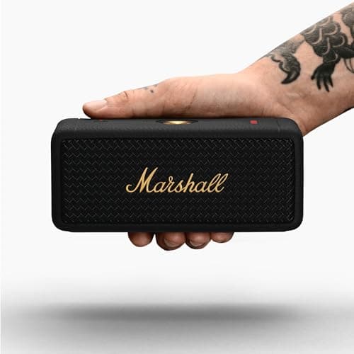 Marshall Emberton II Portable Bluetooth Speaker, Black & Brass 6