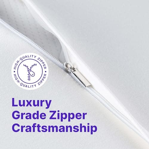 MAAS & BATH Ergo Z Pillowcase - Premium Breathable Pillow Case for Quality Sleep, Made with Machine Washable Non-Peeling Cotton Fabric, Easy-Open Hidden Zipper, Non-Toxic & Odorless 5
