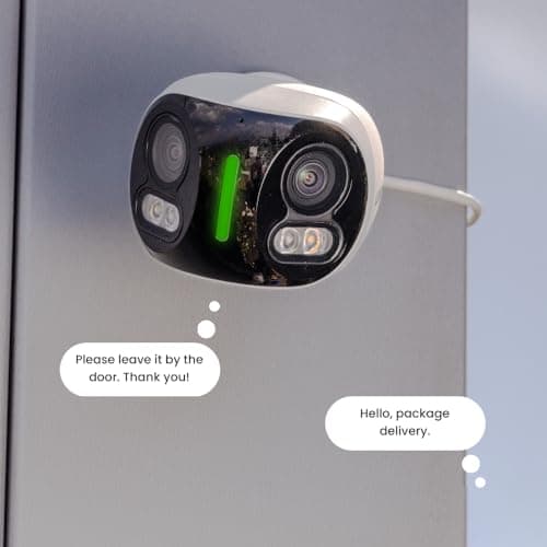 Lorex 4K 8MP IP Wired Dual-Lens Add-On Outdoor Security Camera | Smart Security Lighting | Motion Detection | 180° Panoramic View | Auto Framing | Color Night Vision | 2-Way Talk | Requires Recorder 5