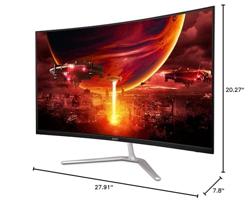 acer Nitro 31.5" FHD 1920 x 1080 1500R Curved PC Gaming Monitor | AMD FreeSync™ Premium | Up to 165Hz Refresh | 1ms VRB | VESA Mountable | 1 x Display Port 1.2 & 2 x HDMI 1.4 | EDA320Q PBIIPX 16