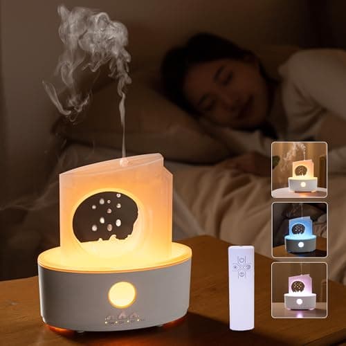 ATNSDPB Raindrop Humidifier for Bedroom & Aromatherapy Diffusers,300ml Ultrasonic Essential Oil Diffuser,Small Scent Air Humidifiers,with 3 LED Color Changing Lights,Timer,Auto Shut-Off Safety Switch