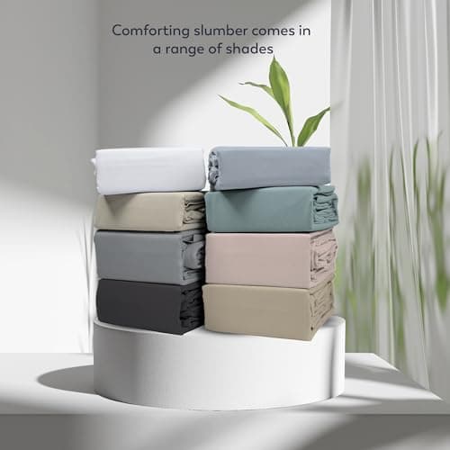 SUPREME ELEGANCE 100% Cotton King Fitted Sheet Only, Fresh Ivory, Percale Weave, Deep Pocket Bed Sheets with Elastic Corner Straps, Cooling, Crisp Sábana Ajustable, Bottom Sheet (78" W x 80" L) 6