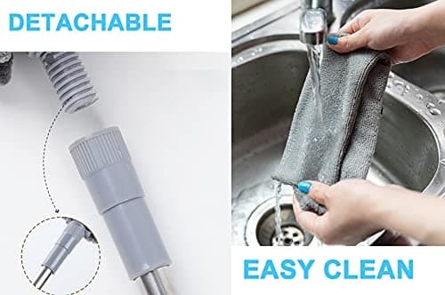 Upgraded Under Appliance Cleaning Gadgets, Microfiber Gap Duster, Skinny Flat Duster with Extendable Pole 26-55 Inches, Suitable for Underneath Cleaning of Furniture, Fridges, Couch, Stove, Bed 7