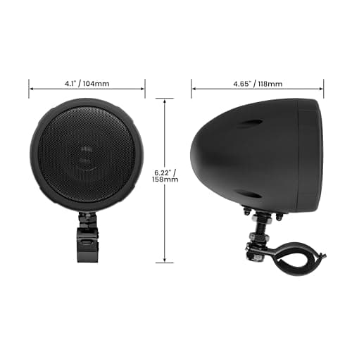 BOSS Audio Systems MCBK425BA 3 Inch Motorcycle Speakers – Built-in Bluetooth Amplifier, Weatherproof, Volume Control, ATV UTV Compatible 6
