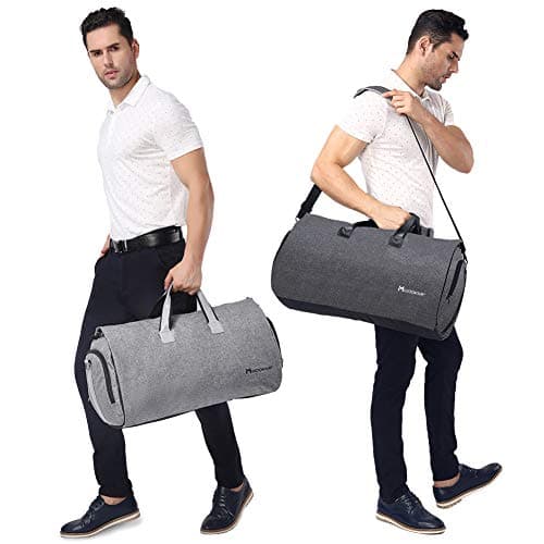 Convertible Garment Bag with Shoulder Strap, Modoker Carry on Garment Duffel Bag for Men Women - 2 in 1 Hanging Suitcase Suit Travel Bags (Black) 7