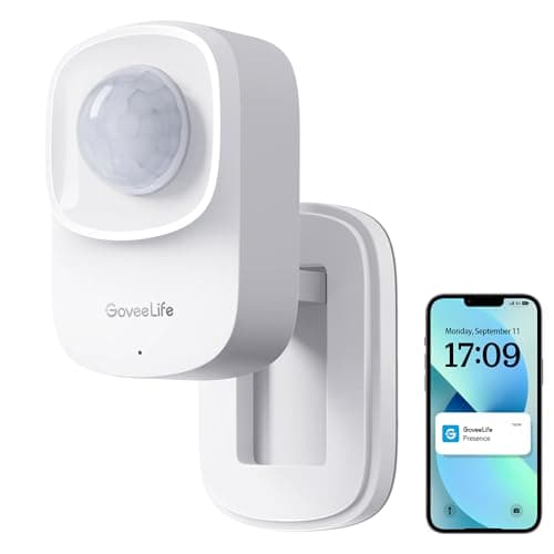 GoveeLife Human Presence Sensor, 2.4 GHz Wi-Fi Required, Smart mmWave Radar & PIR Wired Motion Sensor, Zone Positioning, Multi-Person Detection, Support Alexa & Google Home, for Indoor Home Automation