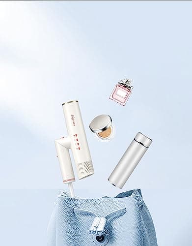 SKANWEN Ionic Hair Dryer with Folding Handle, 110,000 RPM High-Speed Professional Blow Dryer | Fast Drying, Low Noise, Lightweight Design, Perfect for Home and Travel, Pearl White 6