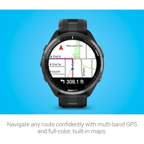Garmin 010-02809-00 Forerunner 965 Running Smartwatch Black and Powder Gray Bundle with Deco Essentials Exclusive 26 Month CPS Enhanced Protection Pack 6