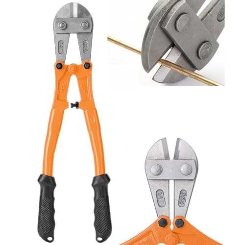 Bates- Bolt Cutter, 14", Orange, Chain Lock Cutter Heavy Duty, Bolt Cutters Heavy Duty for Locks, Screw Cutter, Chain Link Fence Cutter, Bolt and Wire Cutter, Chain Lock Cutters, Bolt Cutter Tool 9