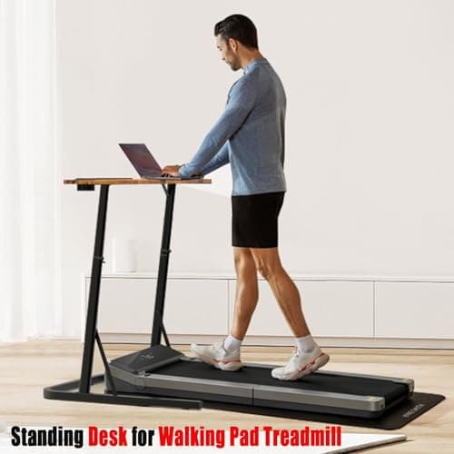 VTORY Adjustable Standing Desk for Walking Pad Treadmill, Desk for Bike/Cycling, Stand Table for Treadmill Walking Pad, Bike/Walking Pad/Treadmill Trainer Desk Stand, Attachment, Bar for Walking Pad 6