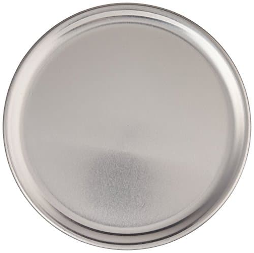 New Star Foodservice Restaurant-Grade Aluminum Pizza Pan, Baking Tray, Coupe Style, 8 Inch