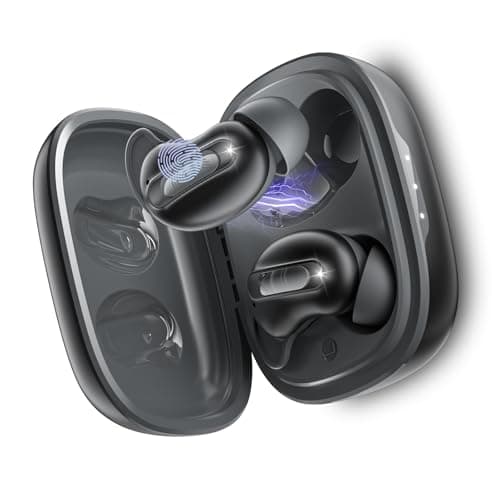 Sleep Earbuds, Mini ANC Wireless Earbuds Bluetooth 5.4 Headphones Deep Bass Stereo, 48H Playtime Ear Buds, 4 ENC Noise Cancelling Mic, In Ear IP7 Waterproof Earphones for Side Sleepers,Touch Control