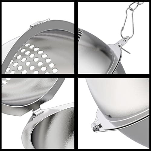 Lyxa SR 2 Pack Food Grade 304 Stainless Steel Mesh Tea Ball 2.1 Inch Tea Infuser Strainer Filter Diffuser for Loose Tea 5