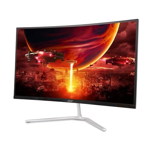 acer Nitro 27" WQHD 2560 x 1440 1500R Curved PC Gaming Monitor | AMD FreeSync Premium | 180Hz Refresh | 1ms VRB | VESA Mountable | HDR10 | 1 x Display Port 1.2 & 2 x HDMI 2.0 | EDA270U Pbmiipx 9