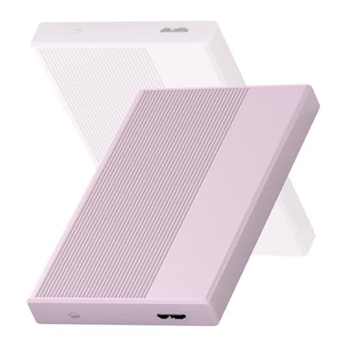 1TB External Hard Drive USB 3.0 Portable Hard Drive 2.5 inch External HDD High-Speed Data Transfer Storage and Backup Drive for PS4, PS5, Desktop, PC, Laptop, MAC, Gaming Console (Pink)