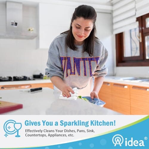 AIDEA Kitchen Towels, Absorbent Dish Cloth for Kitchen, Soft Dish Towels for Home, Multi-Purpose Cloths for Household Cleaning and Drying-8PK, 12”x12” 5