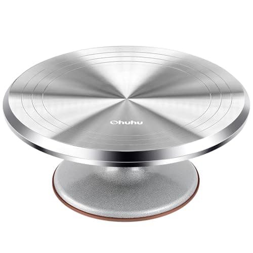 Ohuhu Cake Stand, Aluminium 12''Cake Turntable Decorating Bakery Supplies - BPA-Free Frosting Spinner Rotating Revolving Lazy Susan Perfect Gifts