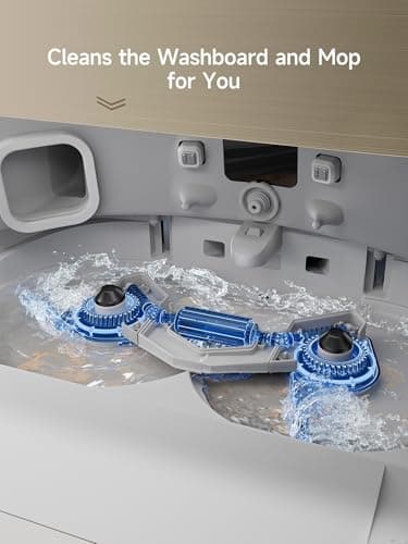 DREAME X40 Ultra Robotic Vacuum with Removable & Liftable Mop, 12,000Pa Suction, Side Brush Extensive Cleaning, 158°F Mop & Washboard Self Cleaning, Auto-Empty, Auto Refill, liftable Brushes White 7