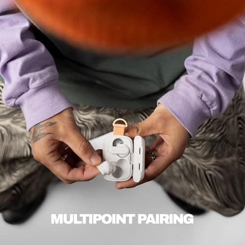 Skullcandy Dime 3 Wireless Earbuds, Bluetooth Headphones, Noise Isolating Fit, Up to 20 Hours Battery, Microphone for iPhone Android, Easy Carry with Integrated Lanyard - Bone 5