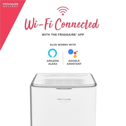 Frigidaire 50-Pint Smart Dehumidifier for Basement, Garage, Attic, 115V, Energy Star Moisture Absorber with Timer, Wi-Fi, App Control and Amazon Alexa & Google Home Compatibility in White 8