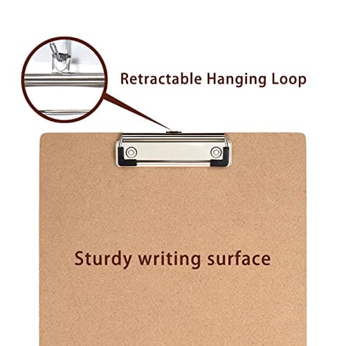 Clipboards 20 Pack - FREYBLI Heavy Duty Wood Clip Boards Bulk with Low Profile Clip, Eco-Friendly Hardboard Standard A4 Letter Size (9" x 12.5") for 8.5x11 Inch Paper, Ideal for Classroom 5
