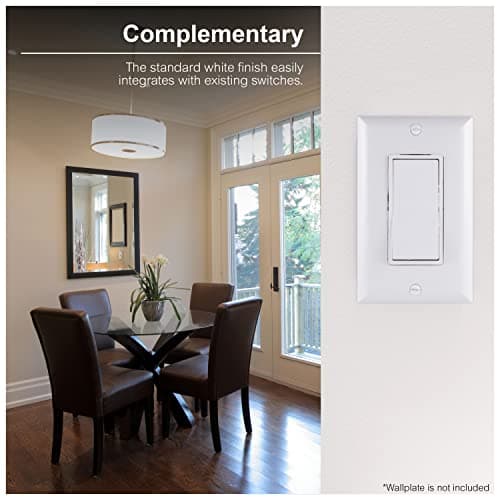 GE Paddle Rocker Switch - Single Pole Switch, On/Off, Replacement for Light Switches & Ceiling Fans, Grounding, UL Listed, White, 50726 5