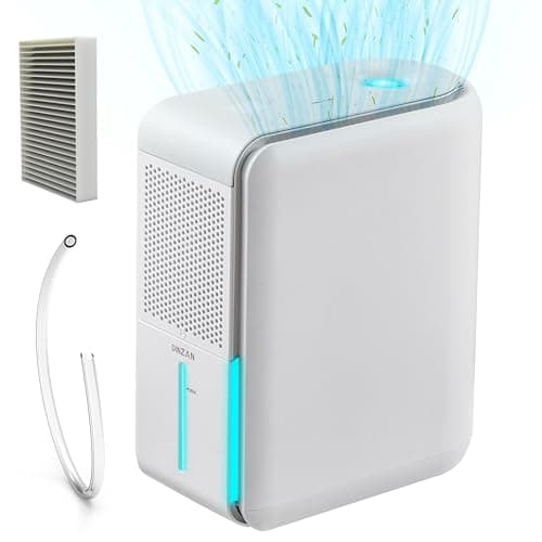 3 in 1 Dehumidifier, Humidifier & Aroma Diffuser with Air Combo One - 39Oz, Small Auto Purifier Humidity Control Quiet 27db Multifuctional Colorful Mist,for Bedroom/Bathroom/Bome/Basement(350 sq.ft)
