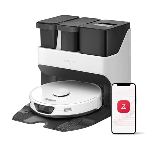 roborock S7 Max Ultra Robot Vacuum and Mop Combo, Auto Mop Drying, Auto Mop Washing, Self-Emptying, Self-Refilling, 5500Pa Suction, Reactive Tech Obstacle Avoidance, White (Renewed)