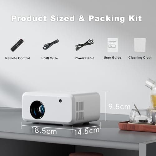 Mini Projector with WiFi and Bluetooth - 2025 Upgraded, 1080p Video Supported, 13000L, HiFi Speaker, Long-Life Lamp, Multi-Device Compatible - Create Your Portable Home Cinema for Bedroom 9