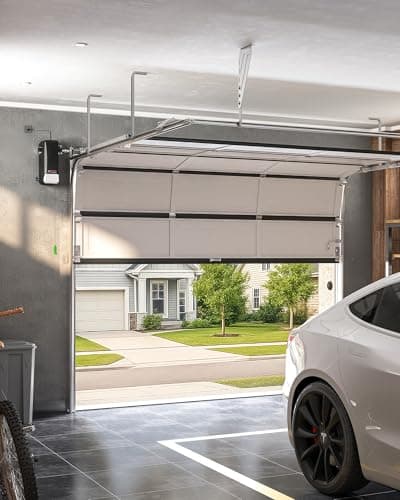 ZUMI Automatic Garage Door Opener, Wall-Mounted Garage Opener with Manual Backup Infrared Sensors, Heavy-Duty Smart Garage Entry Device Access Unit for Garage Door Opening & Closing 6